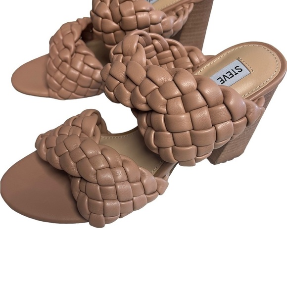 Steve Madden Tan Braided Twist Open Toe Sandals 7 - Picture 10 of 11